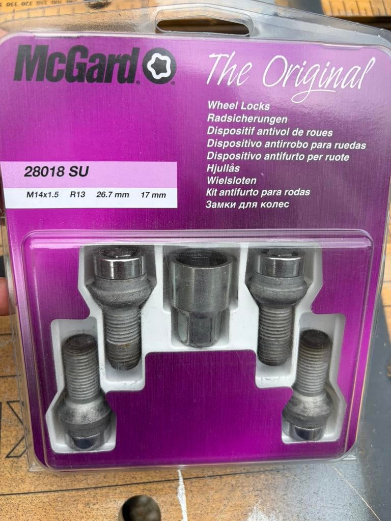 McGard slotbout set, Ophalen, Gebruikt
