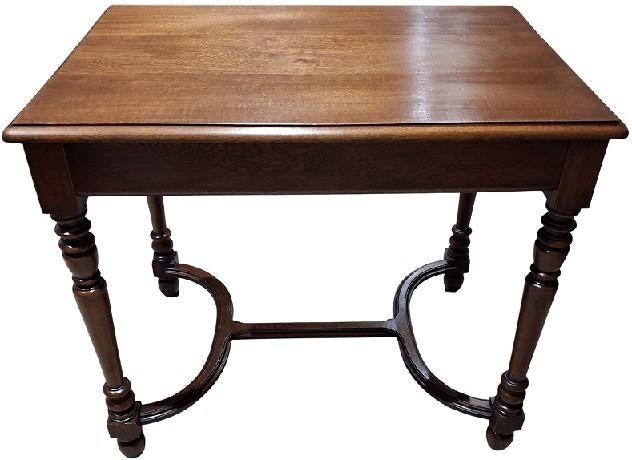 antieke eiken schrijftafel met verdoken lade, Ophalen