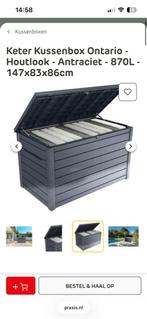 Keter opbergkussenbox antraciet, Ophalen, Zo goed als nieuw, Kunststof, Overige typen