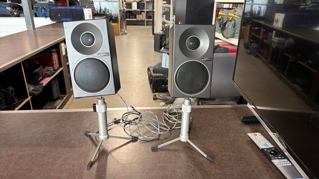 Technics SB-F1 met tripods, Audio, Tv en Foto, Luidsprekers, Gebruikt, Minder dan 60 watt, Front, Rear of Stereo speakers, Ophalen