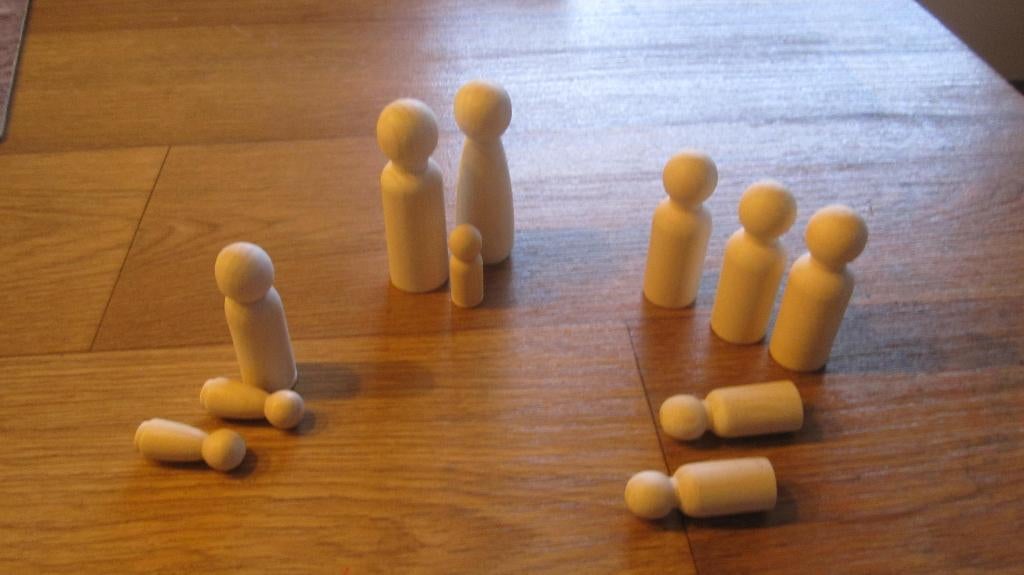 11-Delig peg doll kerststal poppetjes * Nieuw *., Ophalen of Verzenden, Nieuw, Knutselwerk