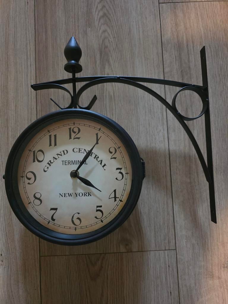 Wandklok 'Grand Central Terminal New York' - Vintage Stijl, Ophalen, Zo goed als nieuw, Analoog, Wandklok