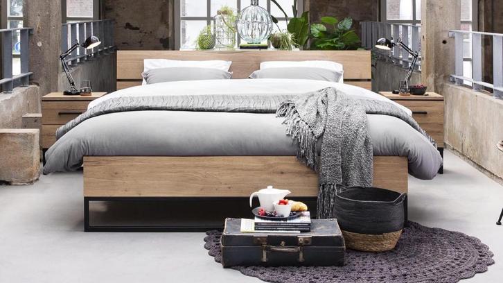 Whisper 2-persoonsbed - Naturel, Huis en Inrichting, Slaapkamer | Bedden