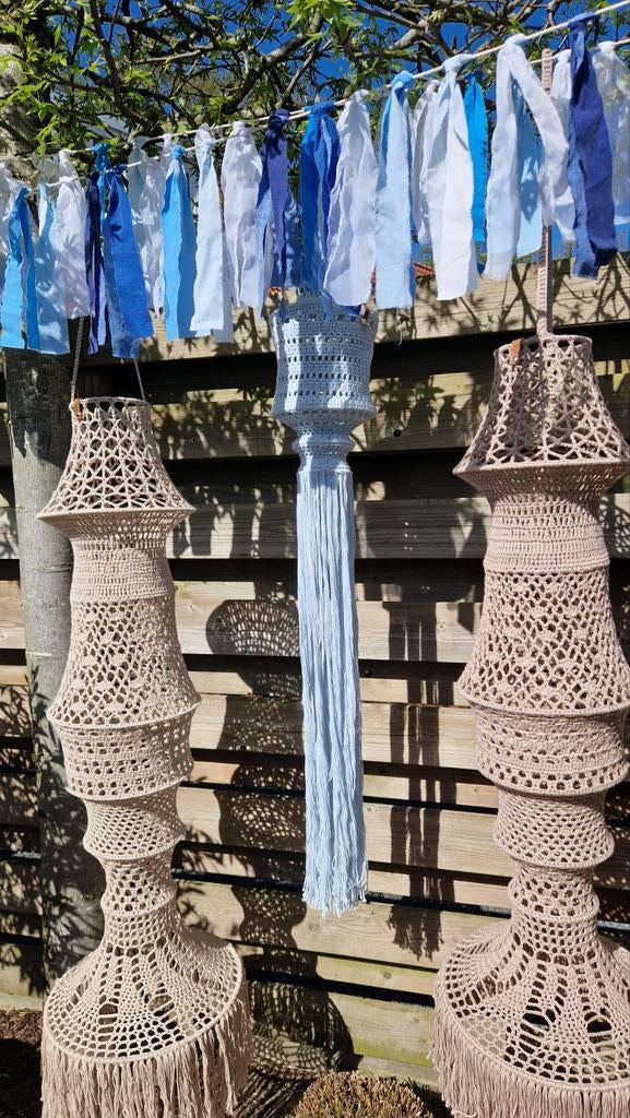 Handgemaakte lampion in pastel blauw, Ophalen of Verzenden, Versiering, Geboorte of Huwelijk