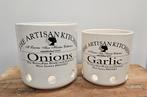 "THE ARTISAN KITCHEN" UIEN- en KNOFLOOKPOT, Ophalen of Verzenden, Gebruikt
