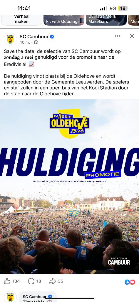 Cambuur kaartje, Tickets en Kaartjes, Eén persoon