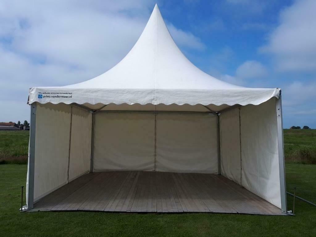 pagodetenten 4x4 en 5x5 met dichte of boograam zijzeilen, Ophalen of Verzenden, Zo goed als nieuw, Overige