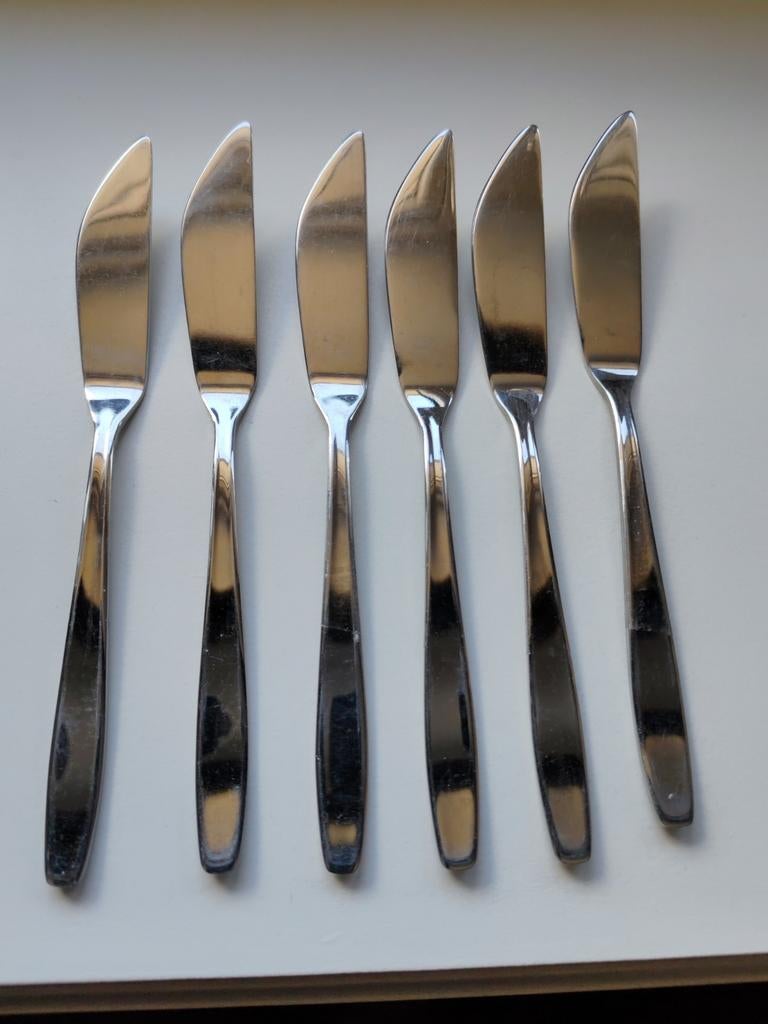 6 x vismes Gero Zilmeta, Ophalen of Verzenden, Rvs of Chroom