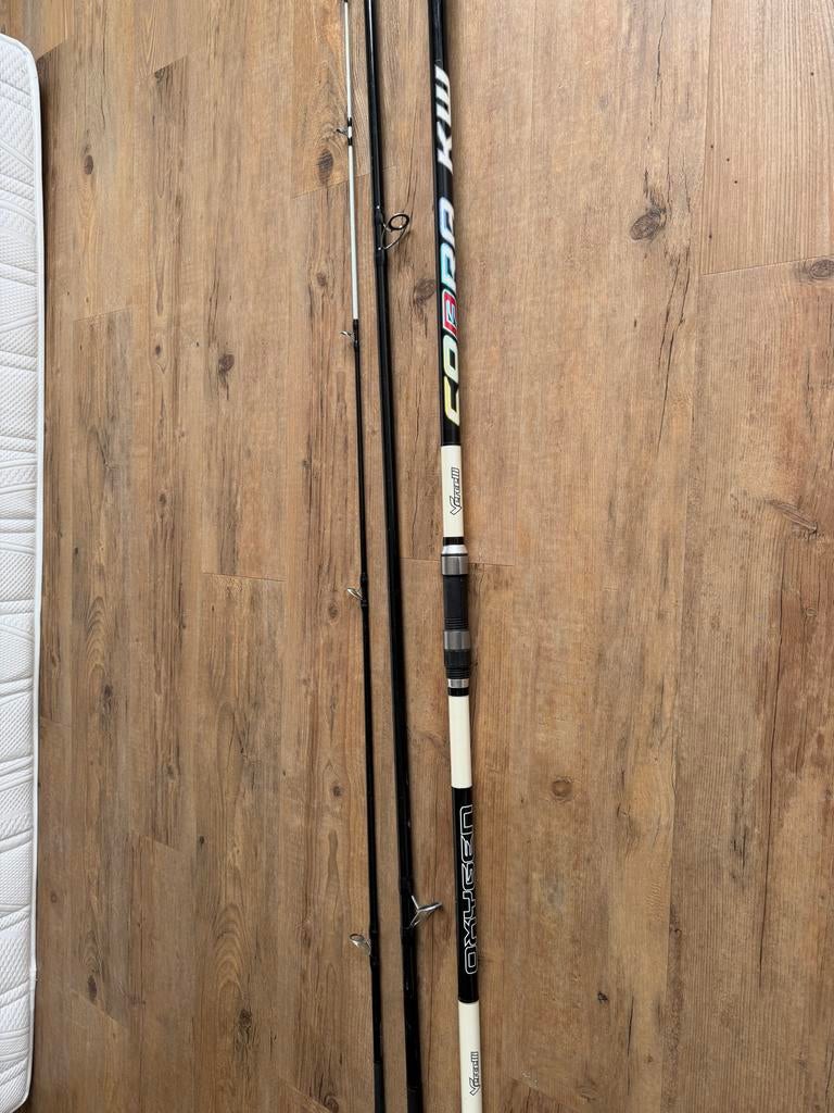 Vercelli Oxygen Cobra KW 450 strandhengel, Watersport en Boten, Hengelsport | Zeevissen, Zo goed als nieuw, Werphengel, Ophalen of Verzenden