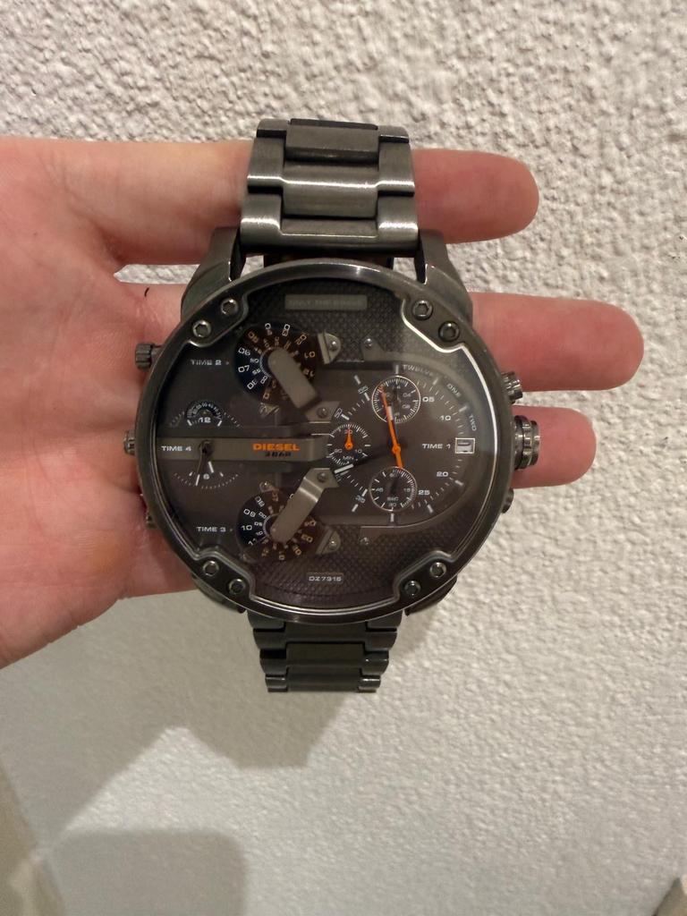 Diesel Only the Brave DZ7315 Big Daddy 2.0 Horloge, Staal, Gebruikt, Staal, Polshorloge