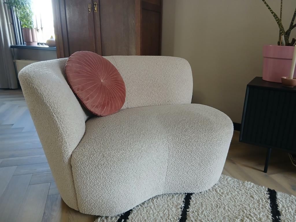 WOOOD Beige fauteuil te koop (Karwei), Ophalen of Verzenden, 75 tot 100 cm, Eenpersoons, Minder dan 150 cm