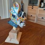 Wajang golèk pop hoofd op standaard, Antiek en Kunst, Ophalen of Verzenden