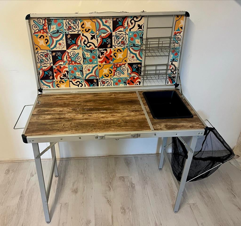 Compacte Camping Keuken met Spoelbak en Opbergruimte, Caravans en Kamperen, Ophalen, Gebruikt