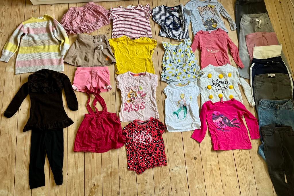 Meisjeskleren maat 98/104 voorjaar zomer meisje pakket, Ophalen of Verzenden, Gebruikt, Maat 98