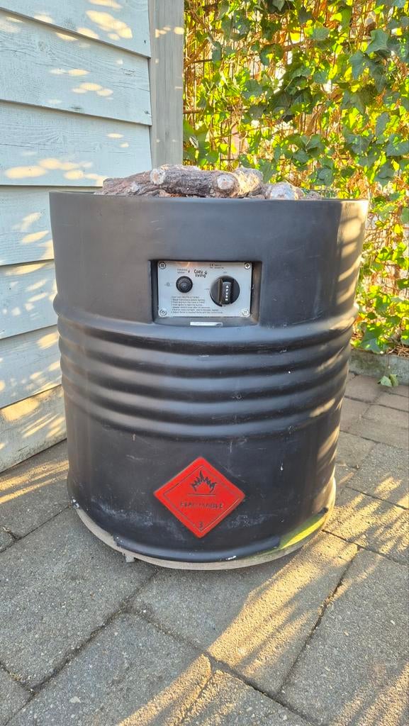 Cozy Living Sfeerhaard Barrel - Gasgestookte Vuurkorf, Ophalen, Gebruikt