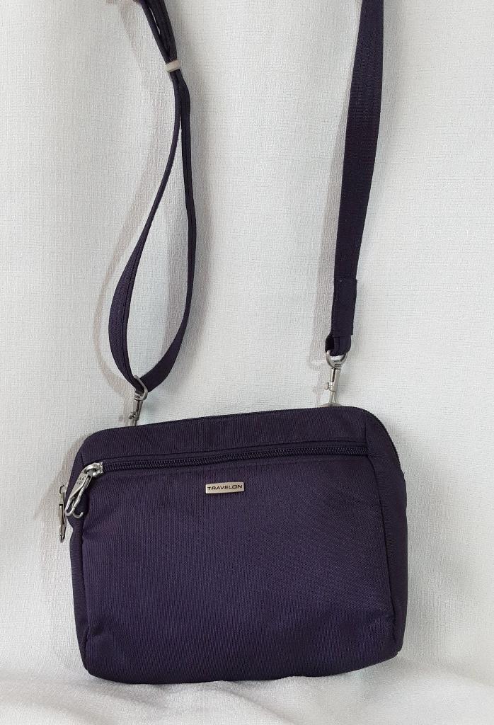 Travelon crossbody tas, Verzenden, Zo goed als nieuw, Paars, Schoudertasje