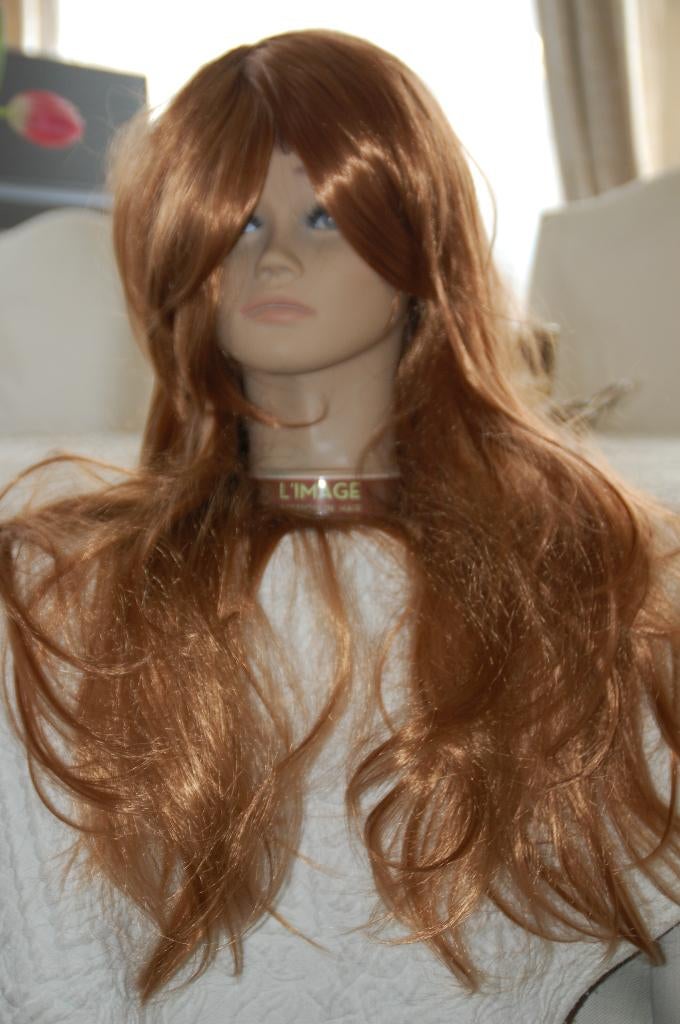 pruik Nieuw ! rode echt haar met kop, Ophalen of Verzenden, Nieuw, Pruik of Haarverlenging