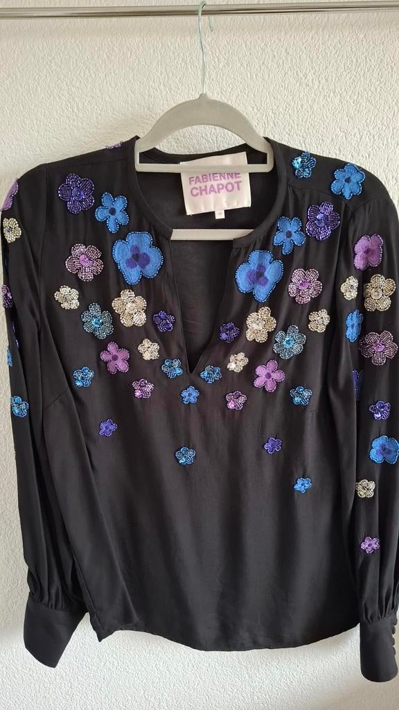 Fabienne Chapot blouse zwart maat 38, Ophalen of Verzenden, Zo goed als nieuw, Maat 38/40 (M), Zwart
