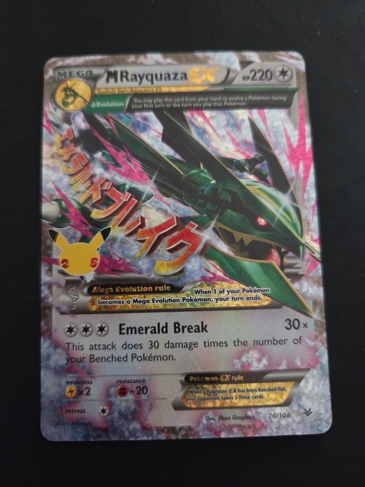 M Rayquaza EX 76/108 Celebrations, Hobby en Vrije tijd, Verzamelkaartspellen | Pokémon, Nieuw, Losse kaart, Foil, Ophalen of Verzenden