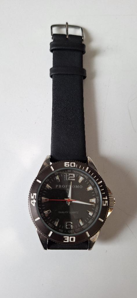 Horloge, Sieraden, Tassen en Uiterlijk, Horloges | Heren, Overige merken, Leer, Staal, Ophalen of Verzenden