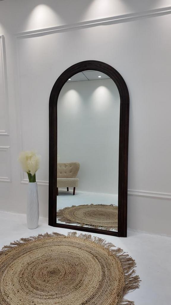 Japandi Houten Boogspiegel Walnoot 200 x 100 cm SALE‼️