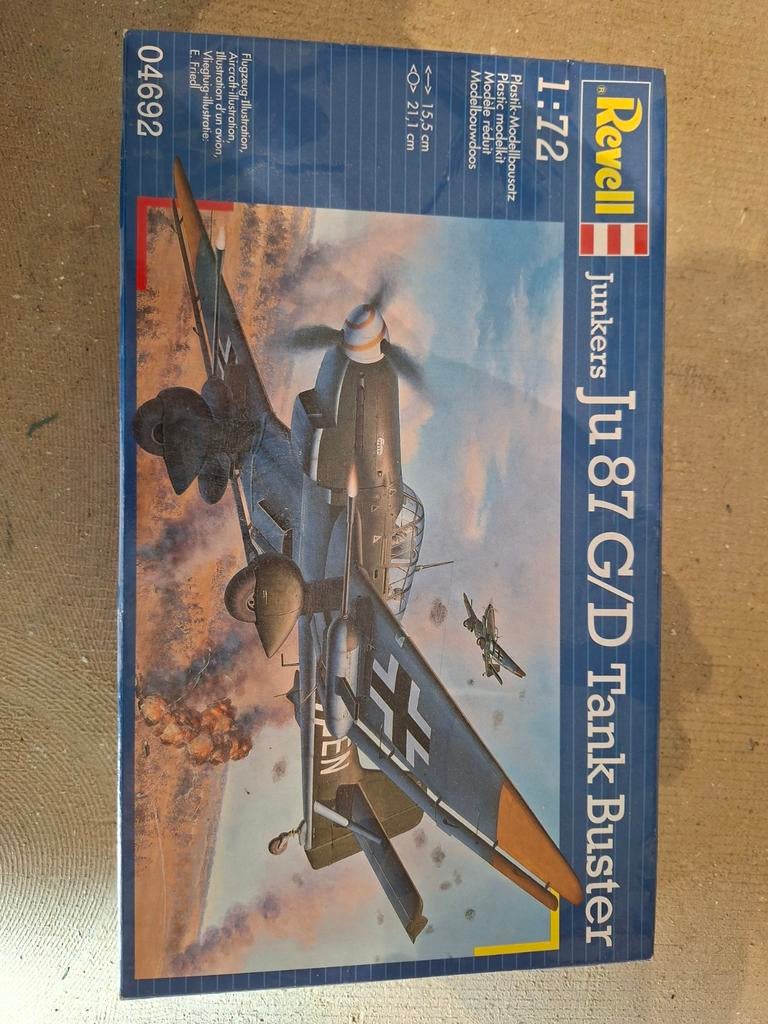 Revell Junkers Ju 87 G/D Tank Buster 1:72 Modelbouwdoos, Verzenden, Nieuw, 1:72 tot 1:144, Revell