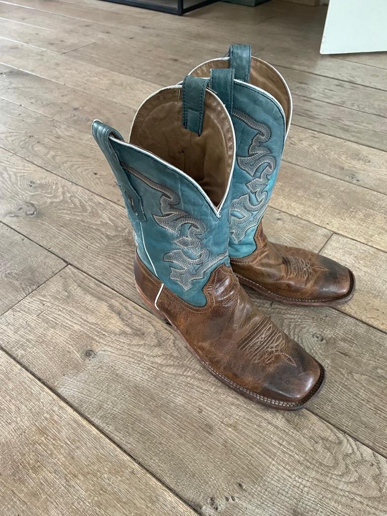 Corral Cowboylaarzen - Bruin/Turquoise, Kleding | Dames, Ophalen of Verzenden, Gedragen, Bruin, Hoge laarzen