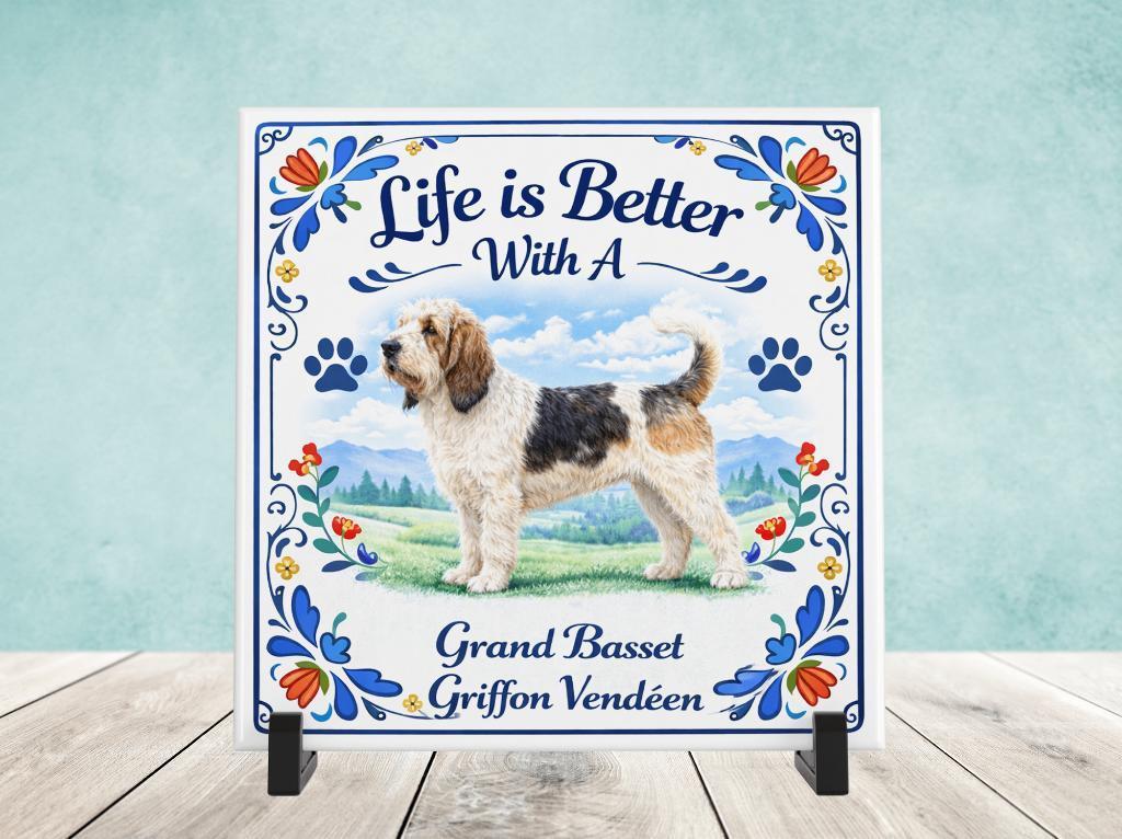 Life is Better With a Grand Basset Griffon Vendeen - Tegel, Verzenden, Nieuw