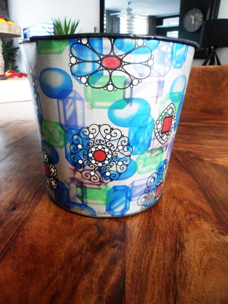 Zeldzame vintage prullenbak jaren 60 of 70, Huis en Inrichting, Woonaccessoires | Prullenbakken, Ophalen, Gebruikt, Minder dan 10 liter