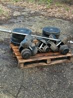 Complete set van dumbbells en een halterstang met gewichten, Ophalen, Gebruikt, Armen, Dumbbell