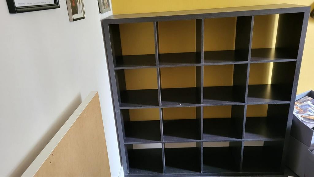 IKEA KALLAX / LAGKAPTEN vakkenkast met bureau, Met plank(en), Kunststof, Gebruikt, 100 tot 150 cm