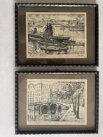 2 Litho van Hansbert Ingelijst., Ophalen of Verzenden