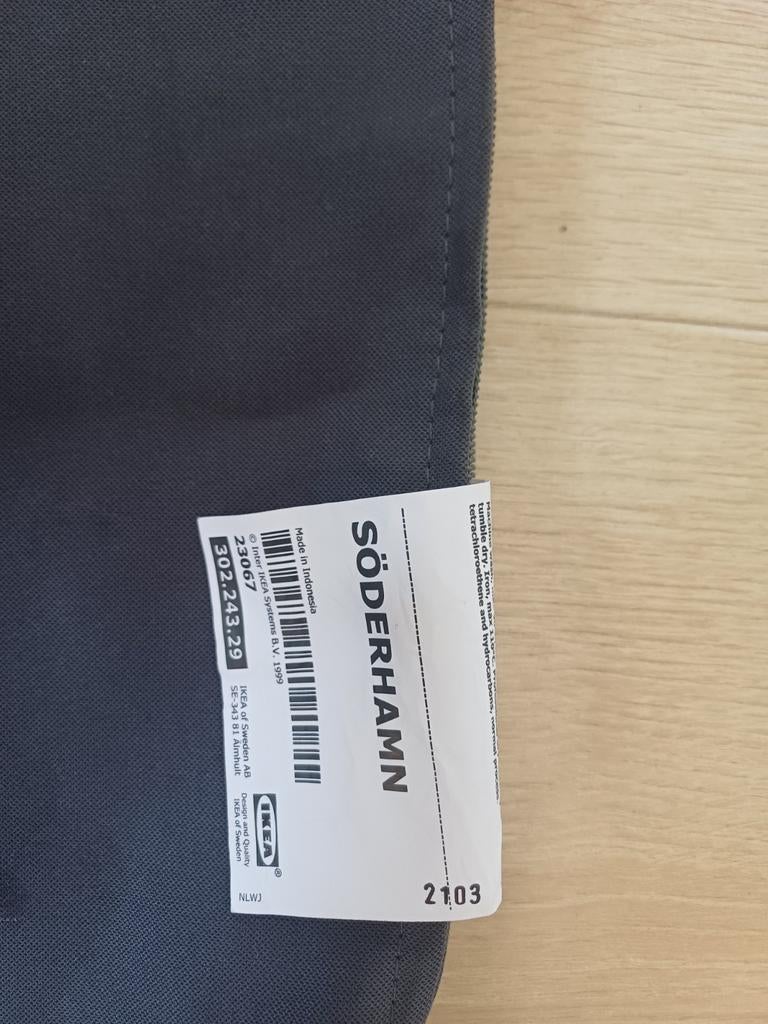 Hoes Söderhamn stoel (1-zits element), Samsta donkergrijs, Gebruikt, Eenpersoons, 75 tot 100 cm, Ophalen of Verzenden