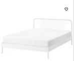 Ikea Nesttun bed 160x200 met lattenbodem, Ophalen, Wit, Tweepersoons, Zo goed als nieuw