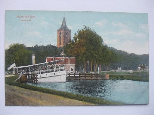 P198 Monnickendam - aankomst boot - 1913, Ophalen of Verzenden, Voor 1920, Ongelopen, Noord-Holland