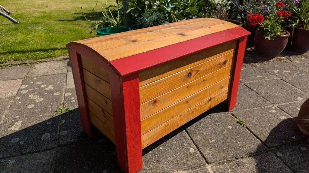 Speelgoedkist hout, Ophalen