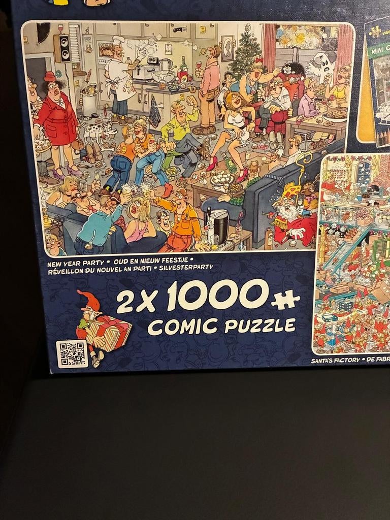 Jan van haasteren 2x1000 stukjes, Ophalen of Verzenden, 500 t/m 1500 stukjes, Zo goed als nieuw