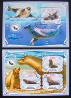 - 651 - 2 Blokken met Zeehonden., Verzenden, Gestempeld, Dier of Natuur