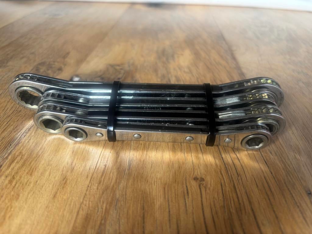 Midlock ringratelset RBM-1517 / 4-delig, Auto diversen, Autogereedschap, Ophalen of Verzenden, Gebruikt