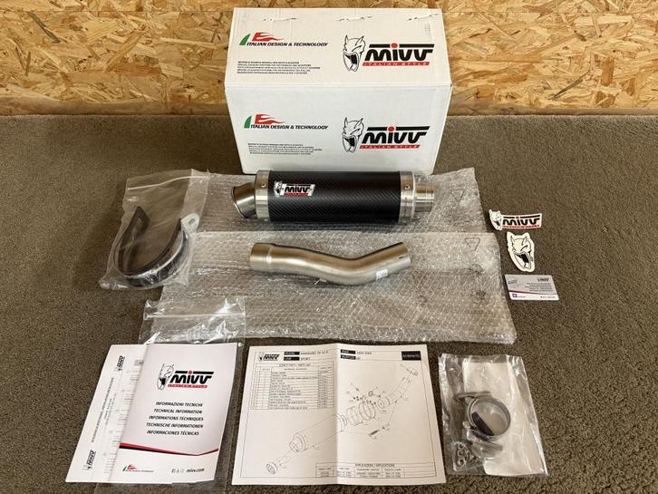 Mivv GP carbon uitlaat demper Kawasaki ZX-10R ZX10R 04-05, Motoren, Onderdelen | Kawasaki, Nieuw, Verzenden