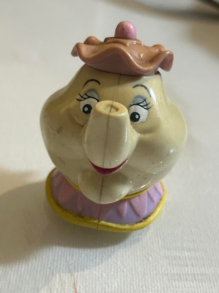 Mevrouw Theepot figuur - Belle en het Beest, Verzamelen, Disney, Ophalen of Verzenden, Assepoester of Belle, Gebruikt, Beeldje of Figuurtje