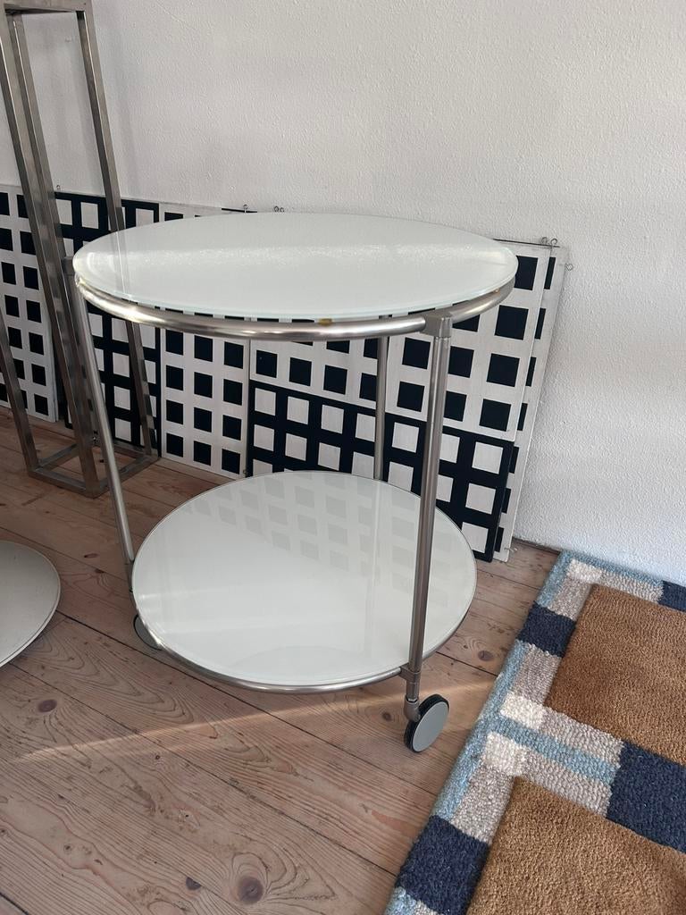 Trolly bijzettafel Strind Ikea, Huis en Inrichting, Minder dan 55 cm, Rond, Zo goed als nieuw, Ophalen