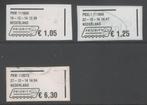3 machinezegels Postnl priority (PZ 59), Ophalen of Verzenden, Na 1940, Gestempeld