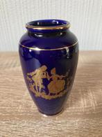 Blauw vaasje met leuke decoratie, Overige materialen, Gebruikt, Blauw, Ophalen of Verzenden