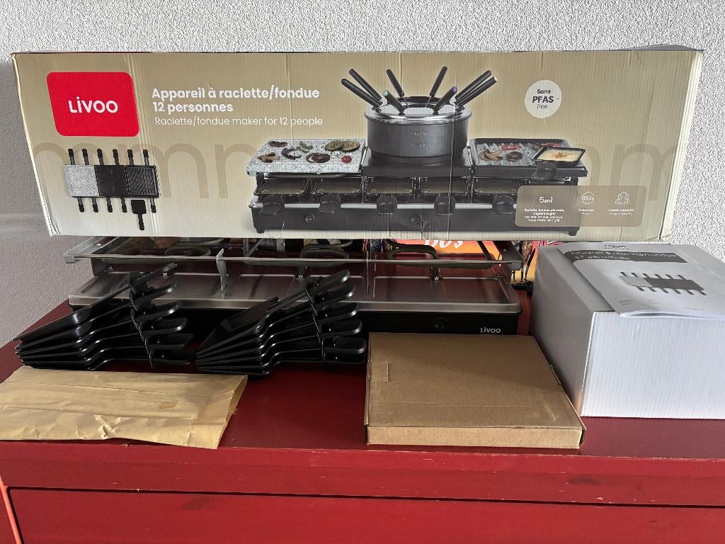 Raclette en fondue XL, Ophalen, Nieuw, 8 personen of meer