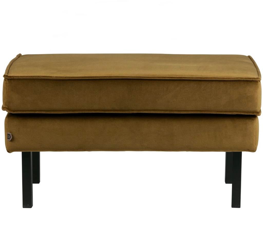 Be Pure /Woood Rodeo hocker velvet honinggeel, Ophalen, Gebruikt, 75 tot 100 cm, Stof
