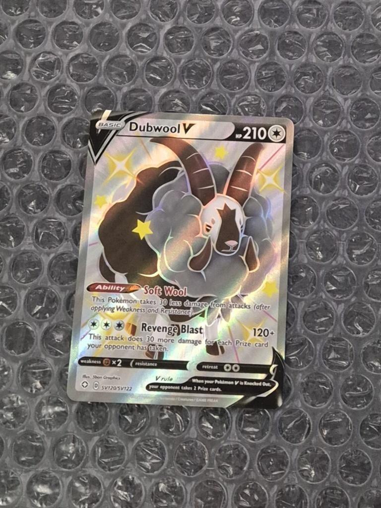 Dubwool V SV120/SV122 Shining Fates Shiny Vault Sword & Shie, Ophalen of Verzenden, Zo goed als nieuw, Losse kaart, Foil