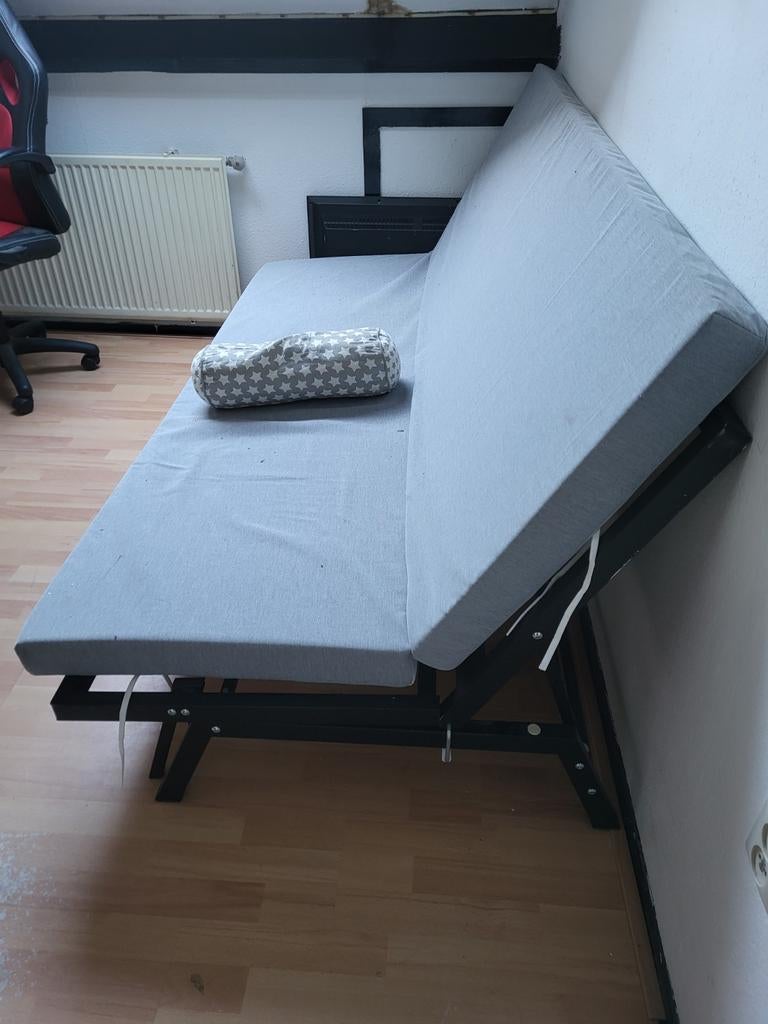 IKEA slaapbank - 200x120 cm - Grijs, Ophalen, Gebruikt, Twijfelaar, 120 cm