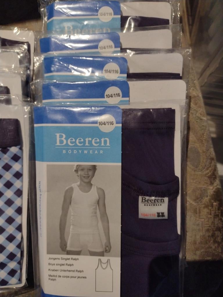 Beeren Bodywear Jongens hemd+boxer 104/116 partij nw, Beeren Bodywear, Nieuw, Ophalen of Verzenden, Jongetje