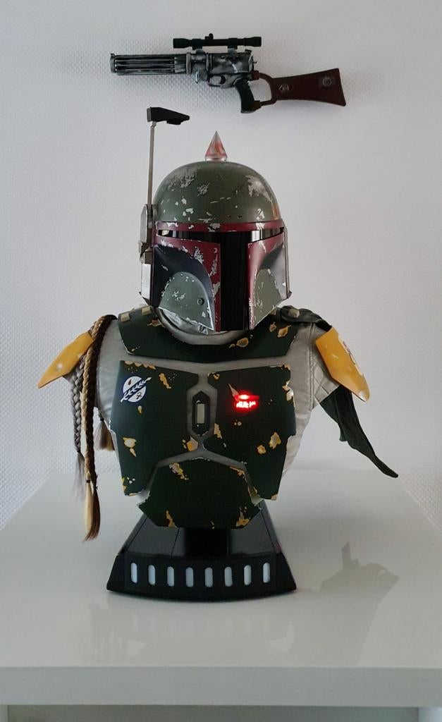 Star Wars Boba Fett blaster custom replica cosplay decoratie, Verzamelen, Star Wars, Ophalen, Zo goed als nieuw